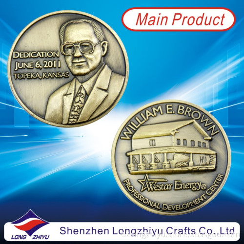 Antique Bronze Metal 3D Cheap Custom Coins, Round Commemorative Souvenir Embossed Challenge Military Medallion Stamping Badge Coins Medal